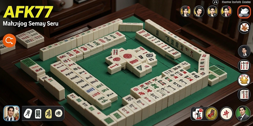 Screenshot gameplay <strong>AFK77</strong> yang menampilkan suasana seru permainan Mahjong.