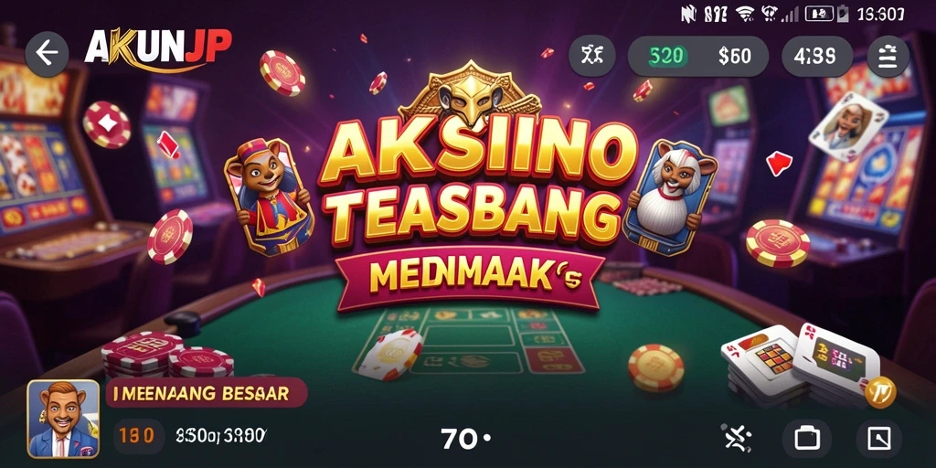 Tampilan menarik dari gameplay AKUNJP menghadirkan keseruan kasino.