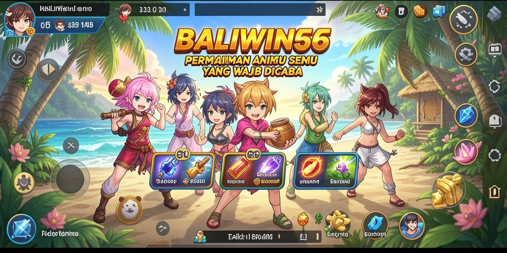 Tampilan gameplay seru di BALIWIN66 dengan karakter anime.