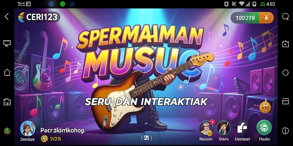 Tampilan gameplay <strong>CERI123</strong> yang seru dan interaktif dalam permainan musik.