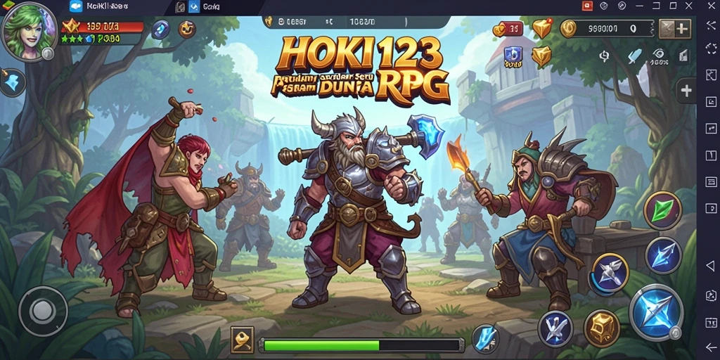 Screenshot gameplay HOKI123 menampilkan aksi pertarungan dan grafik menakjubkan.
