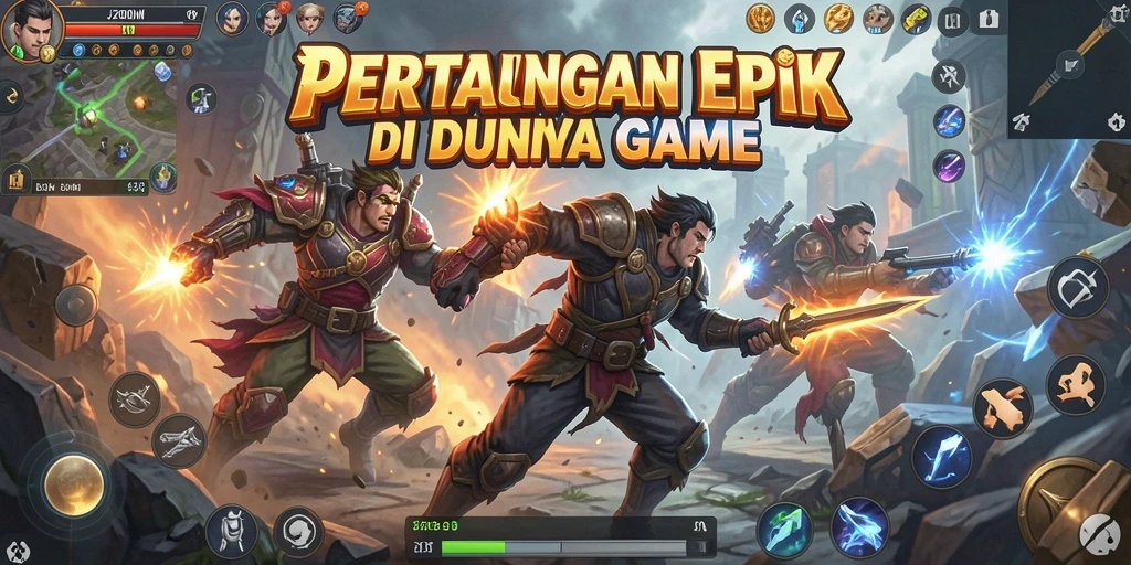 Tangkapan layar J200M menunjukkan aksi pertarungan yang menegangkan dan karakter dinamis.