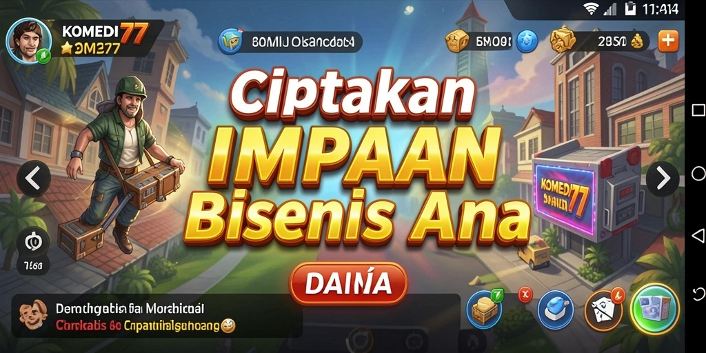 Tampilan menghibur dari gameplay KOMEDI77 yang penuh strategi.