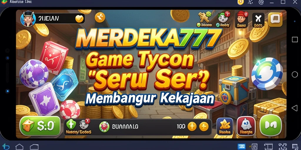 Tampilan gameplay seru dalam MERDEKA777 di dunia Tycoon.