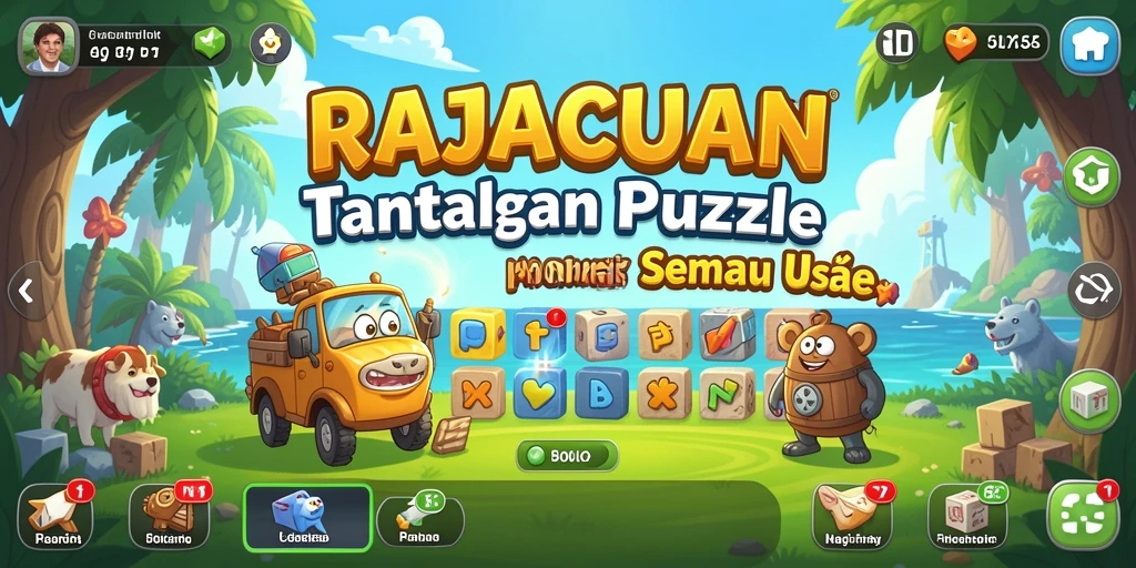 Tampilan gameplay RAJACUAN yang penuh warna dan menantang.