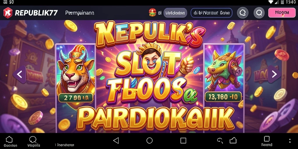 Tampilan gameplay menarik dari REPUBLIK77 dengan berbagai slot.
