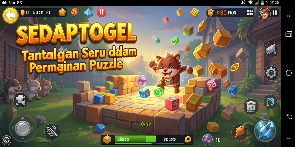 Screenshot SEDAPTOGEL menampilkan gameplay puzzle yang seru dan menantang.