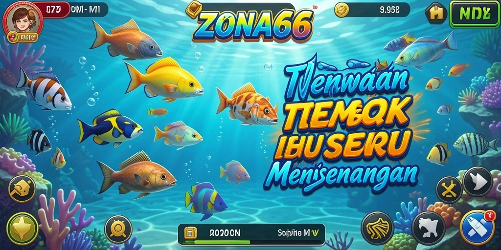 Tangkapan layar ZONA66 menampilkan aksi seru menangkap ikan.